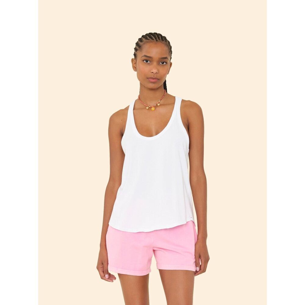 Xirena White Jett Tank Top Size Medium Cotton Basic Wear Ultra-Soft Racerback
